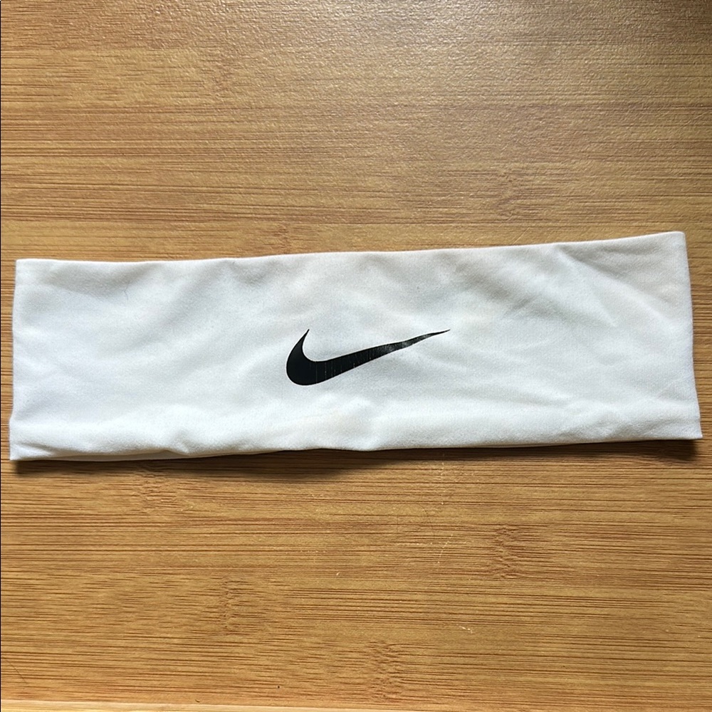 white Nike head wrap